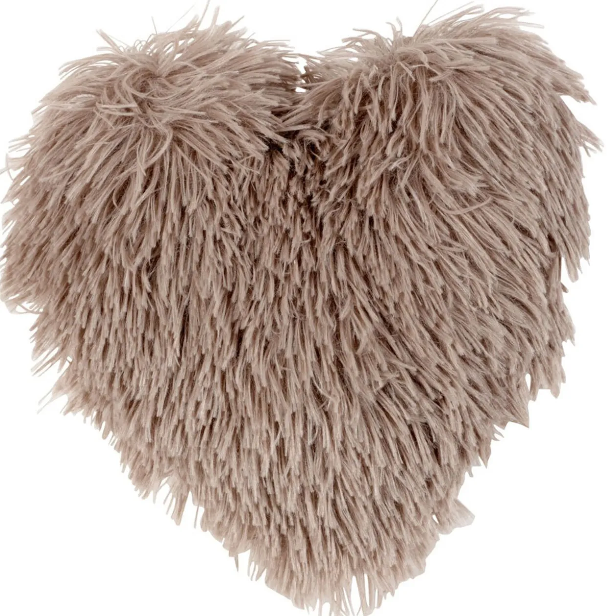 Coussin coeur shaggy