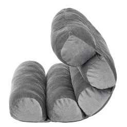 Coussin confort multi-positions gris souple et modulable