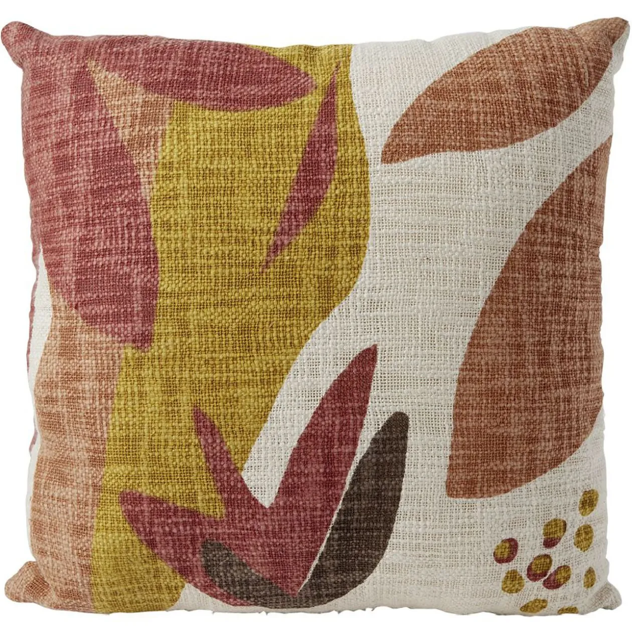 Coussin déco art floral 45x45cm orange