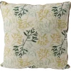 Coussin déco feuille 45x45cm beige et vert