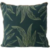Coussin déco feuille 45x45cm vert