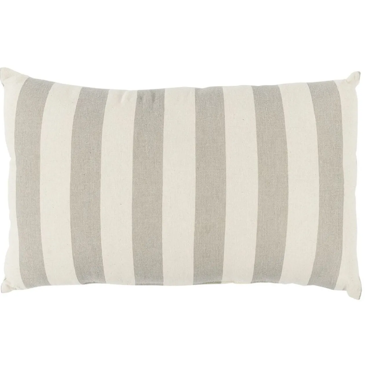 Coussin déco 30x50cm bayadères beige