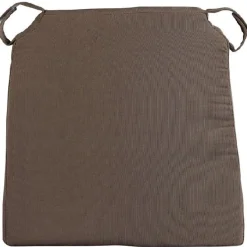 Coussin de chaise carré uni chocolat