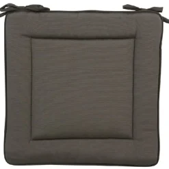 Coussin de chaise carré uni chocolat