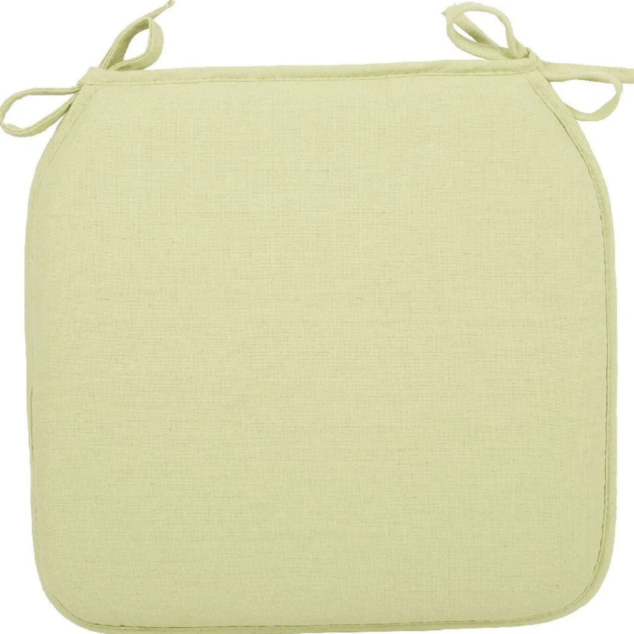 Coussin de chaise carrée vert anis unie