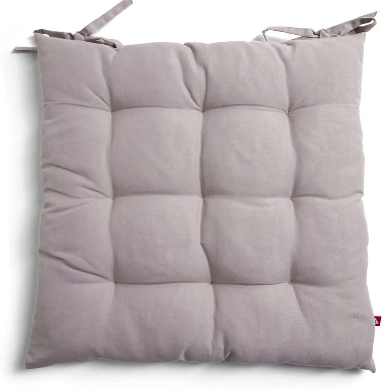 Coussin de chaise gris 40x40cm à nouettes