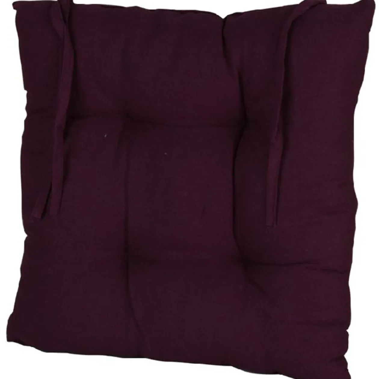 Coussin de chaise matelassé prune
