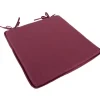 Coussin de chaise uni prune
