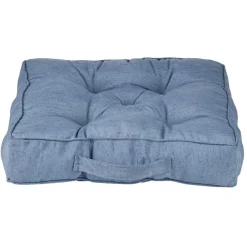 Coussin de sol carré bleu