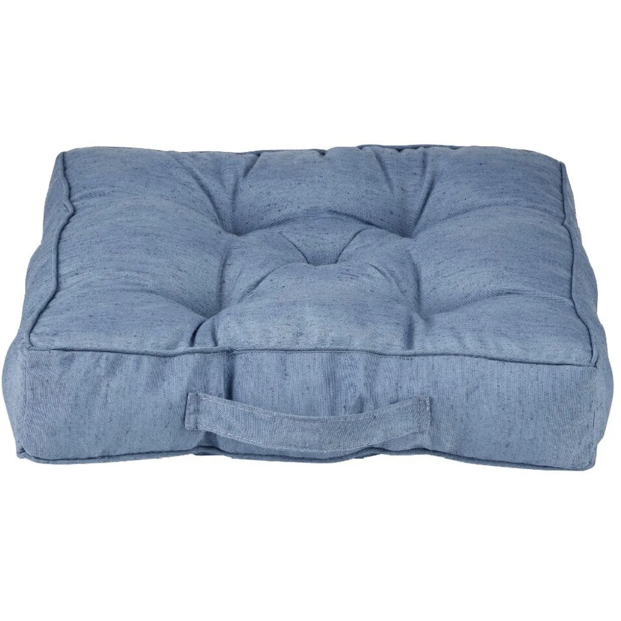 Coussin de sol carré bleu