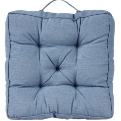 Coussin de sol carré bleu