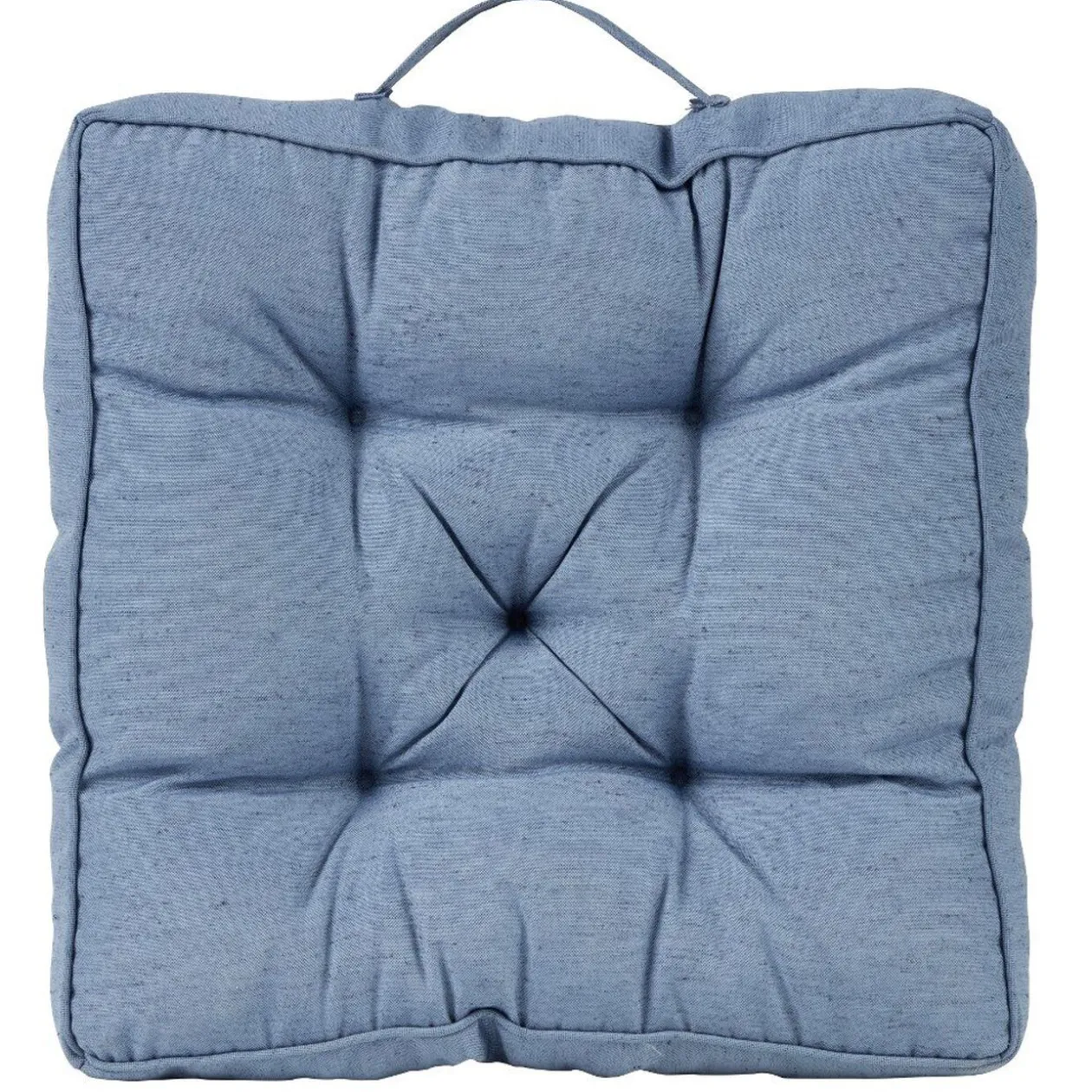 Coussin de sol carré bleu