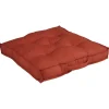 Coussin de sol carré rouge uni