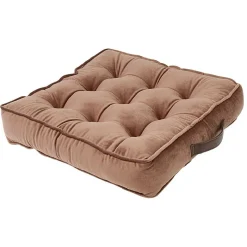 Coussin de sol carré velours couleur uni