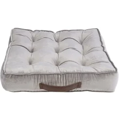 Coussin de sol carré velours couleur uni