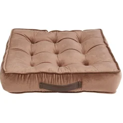 Coussin de sol carré velours couleur uni