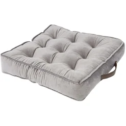 Coussin de sol carré velours couleur uni