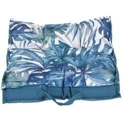 Coussin de sol double face imprimé et uni