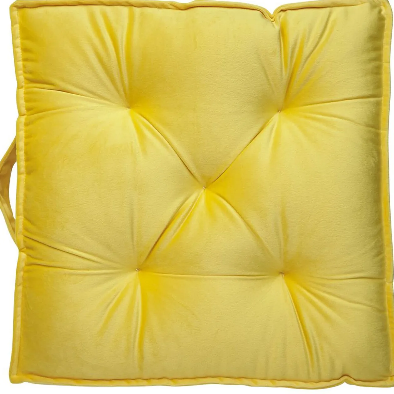 Coussin de sol velours avec poignée