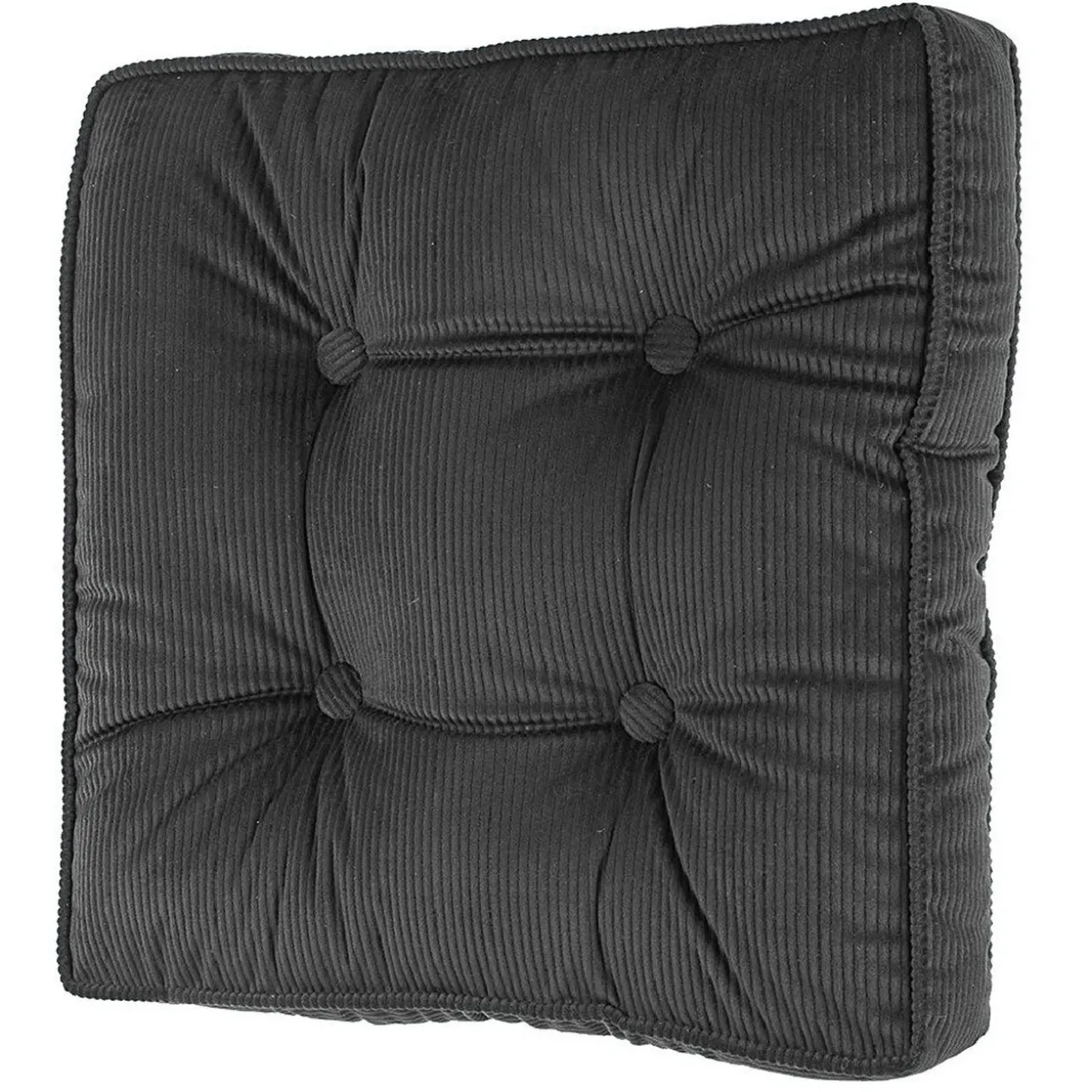 Coussin de sol velours uni avec bordure