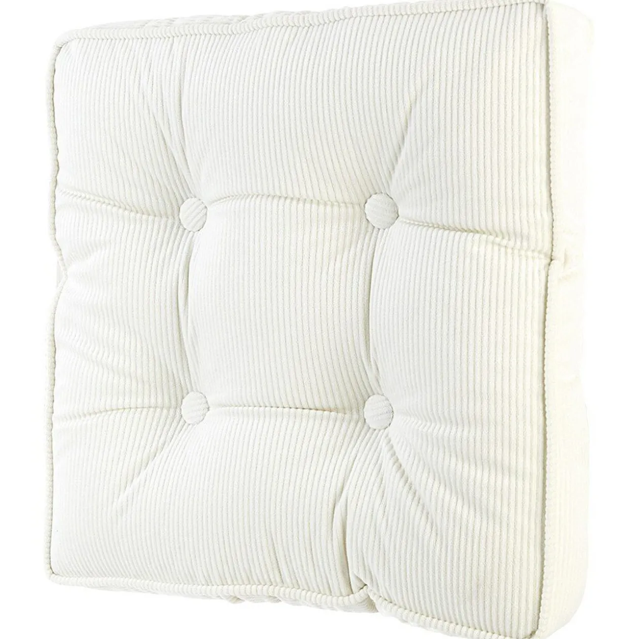 Coussin de sol velours uni avec bordure