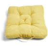 Coussin de sol 45x45cm polycoton beige et jaune
