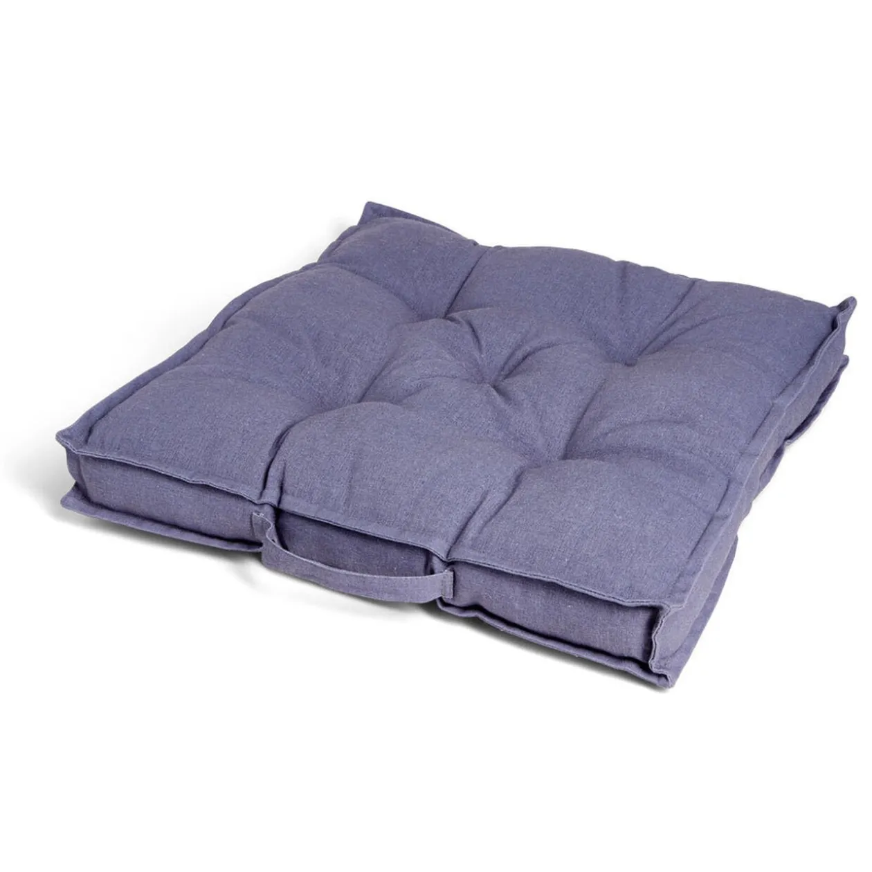 Coussin de sol 50x50xÉp8cm avec poignée gris