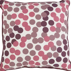 Coussin design pois rose