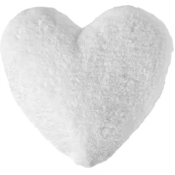 Coussin effet fourrure en forme de coeur 3 coloris