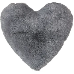 Coussin effet fourrure en forme de coeur 3 coloris