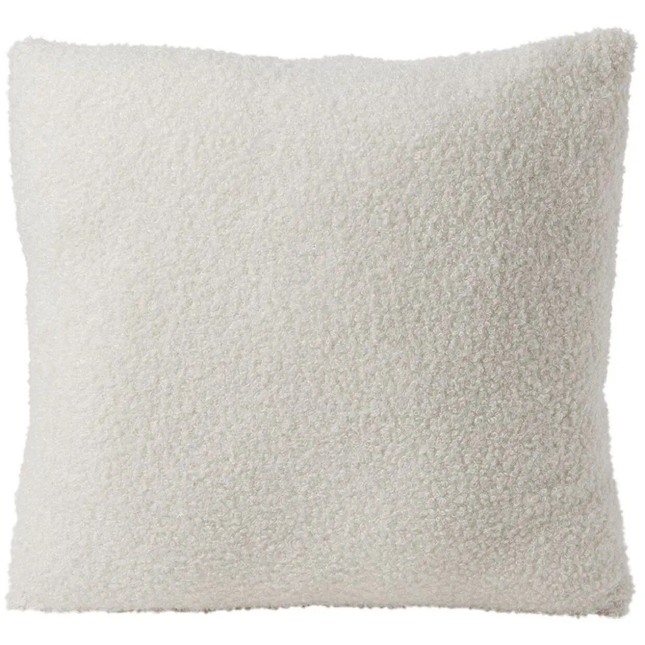Coussin effet laine bouclée blanc 40x40cm