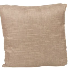 Coussin effet lin uni taupe