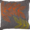 Coussin feuillages brodé muranu