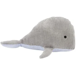 Coussin forme baleine polyester gris