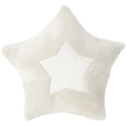 Coussin forme coeur ou étoile avec plaid assorti