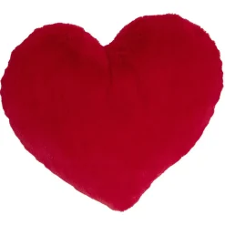 Coussin forme coeur rouge