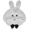 Coussin forme tête de lapin polyester gris