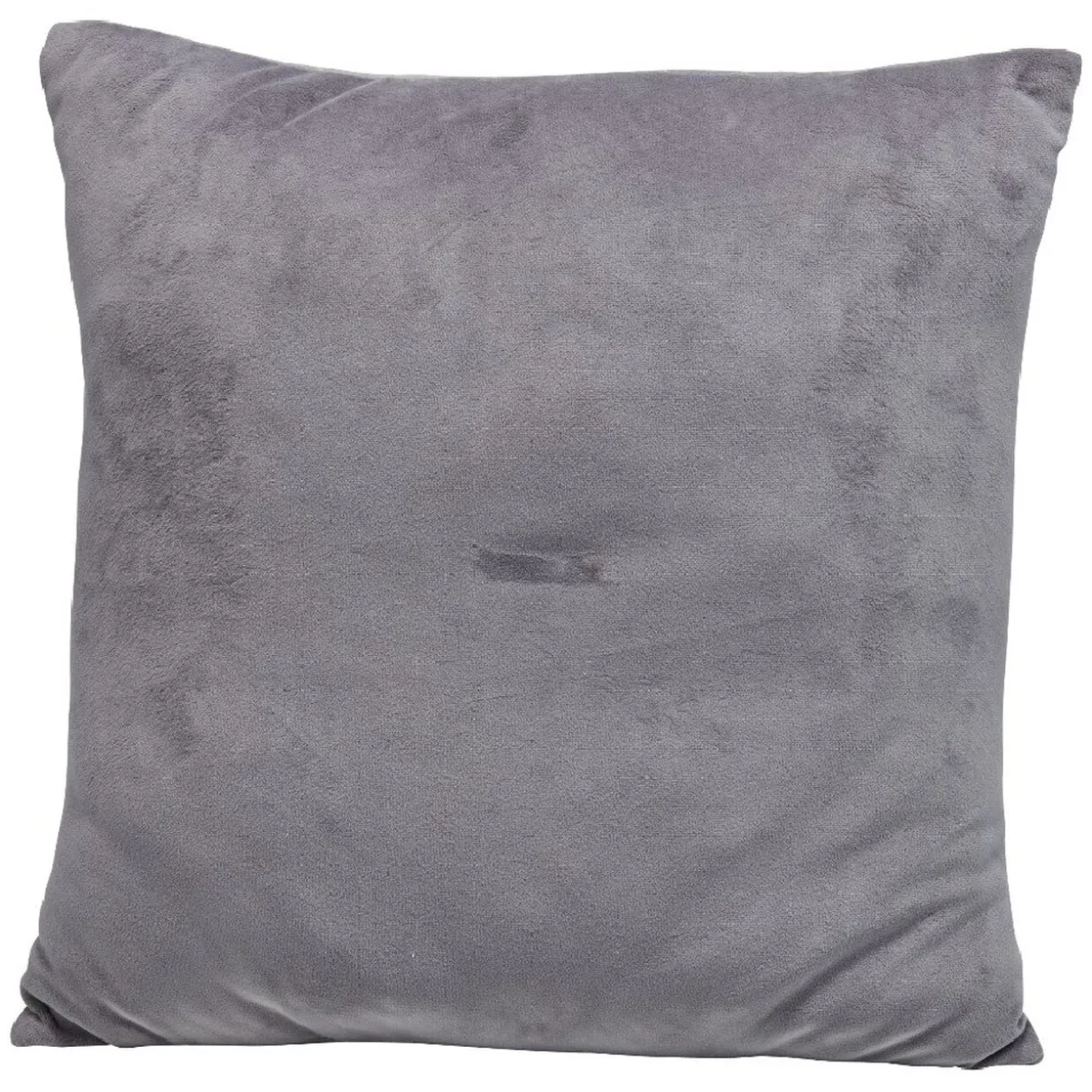 Coussin gris en velours motif géométrique doré