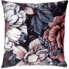 Coussin imitation velours motif floral 40x40cm