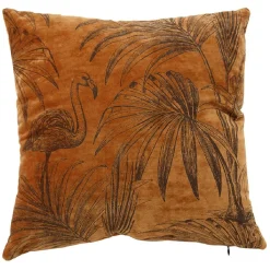 Coussin imprimé exotique ton sur ton