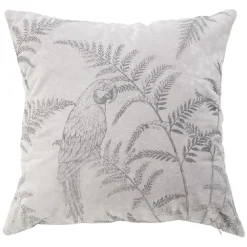 Coussin imprimé exotique ton sur ton