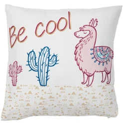 Coussin imprimé Lama