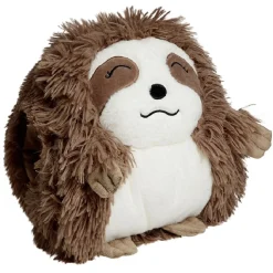 Coussin manchon paresseux marron H29cm