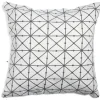 Coussin motif géométrique gris et blanc