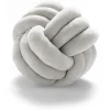 Coussin noeud Ø25cm polyester gris