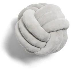 Coussin noeud Ø25cm polyester gris