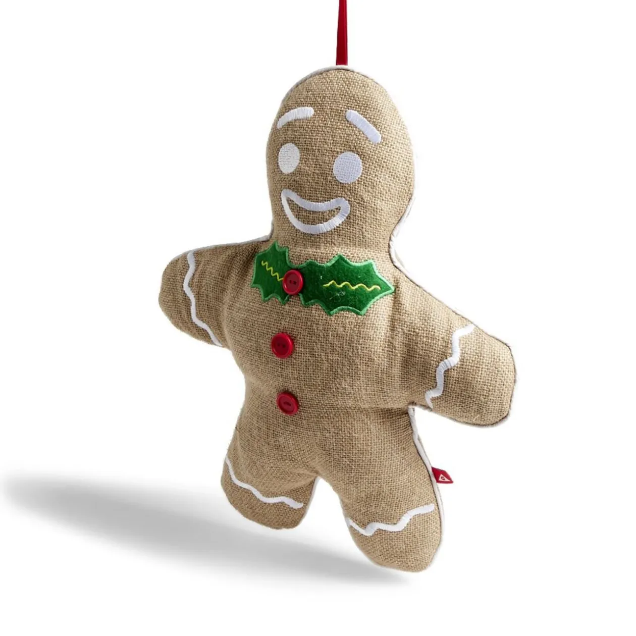 Coussin Noël bonhomme pain d'épices 35xH42cm