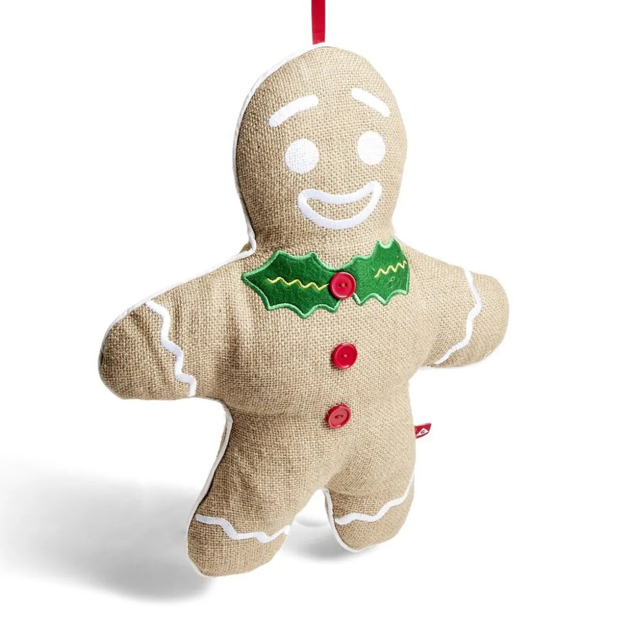 Coussin Noël bonhomme pain d'épices 35xH42cm