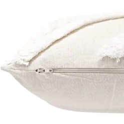 Coussin rayure tufté 40x40cm