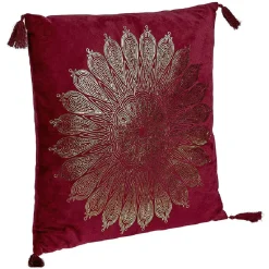 Coussin rectangle effet velour